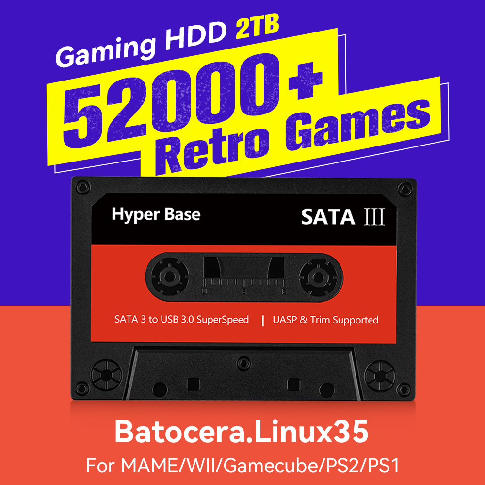 Retro Gaming Windows - Batocera 500GB/2TB Retro Game Console With