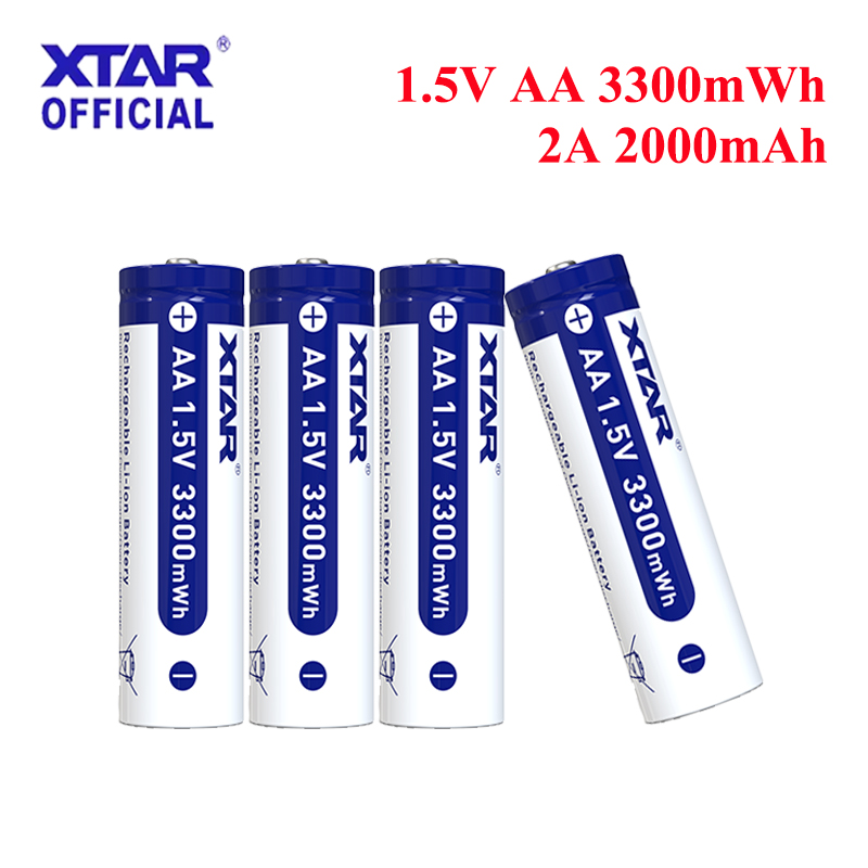 Rechargeable Battery Aa - 1-8 Pack XTAR 1.5V AA 3300mWh
