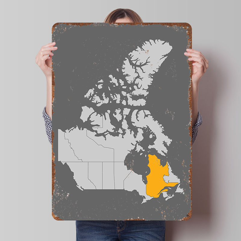 Retro Gaming Quebec - Map of Canada With Quebec Highlighted