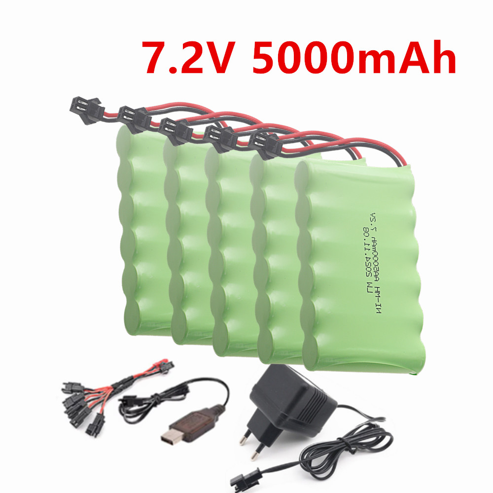 Rechargeable Battery Aa - Rechargeable 7.2v Ni-MH Battery 5000mAh 7.2