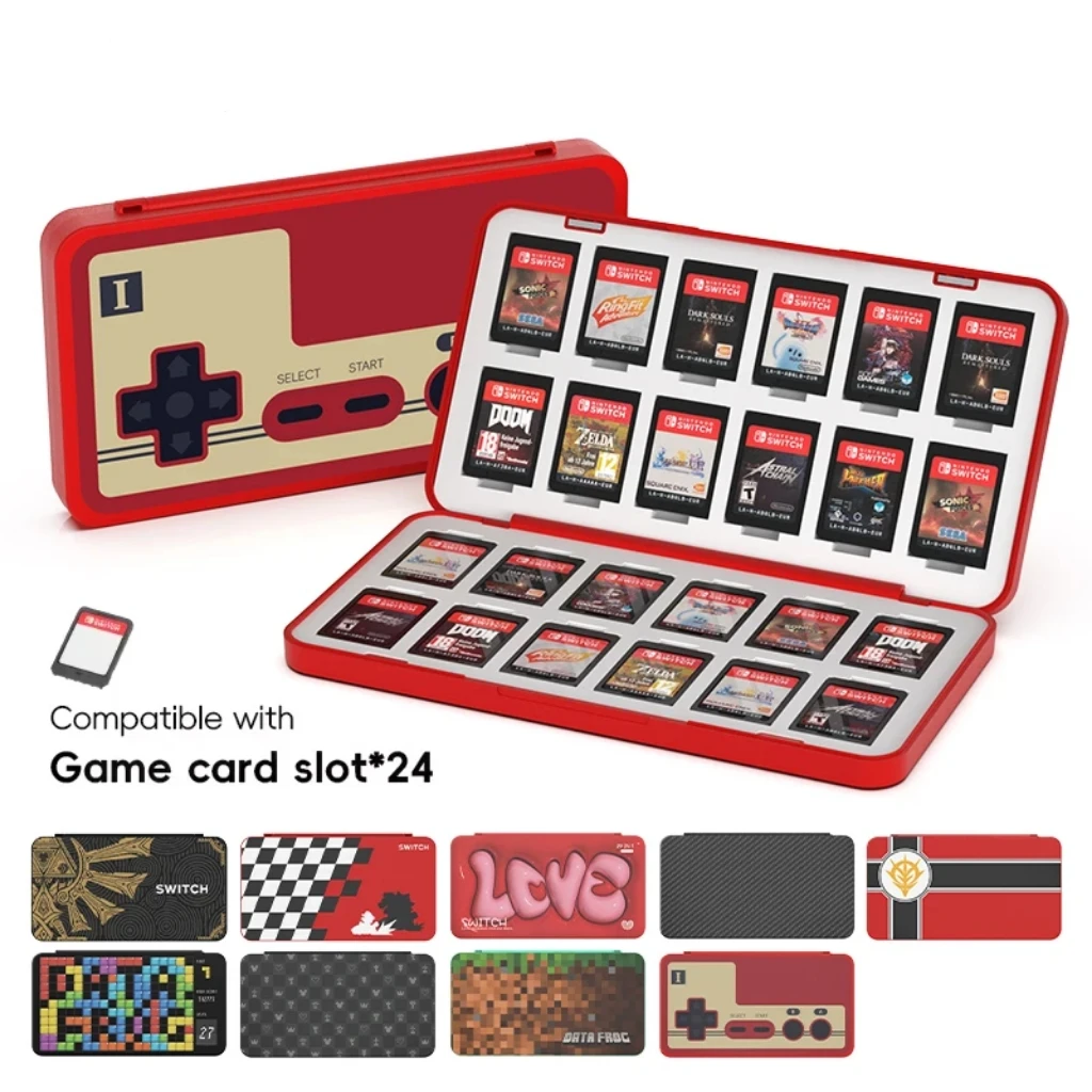 Game Cartridge Case - DATA FROG 24‑in‑1 Game Card Holder
