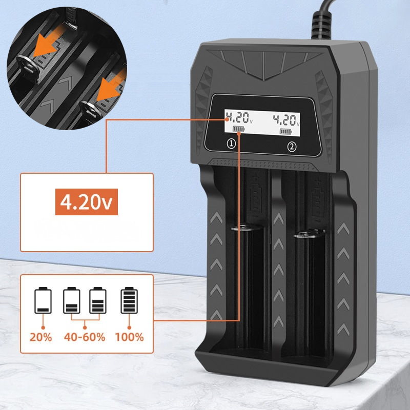 Rechargeable Battery Aa - LCD Display Battery USB Charger 1/2/4