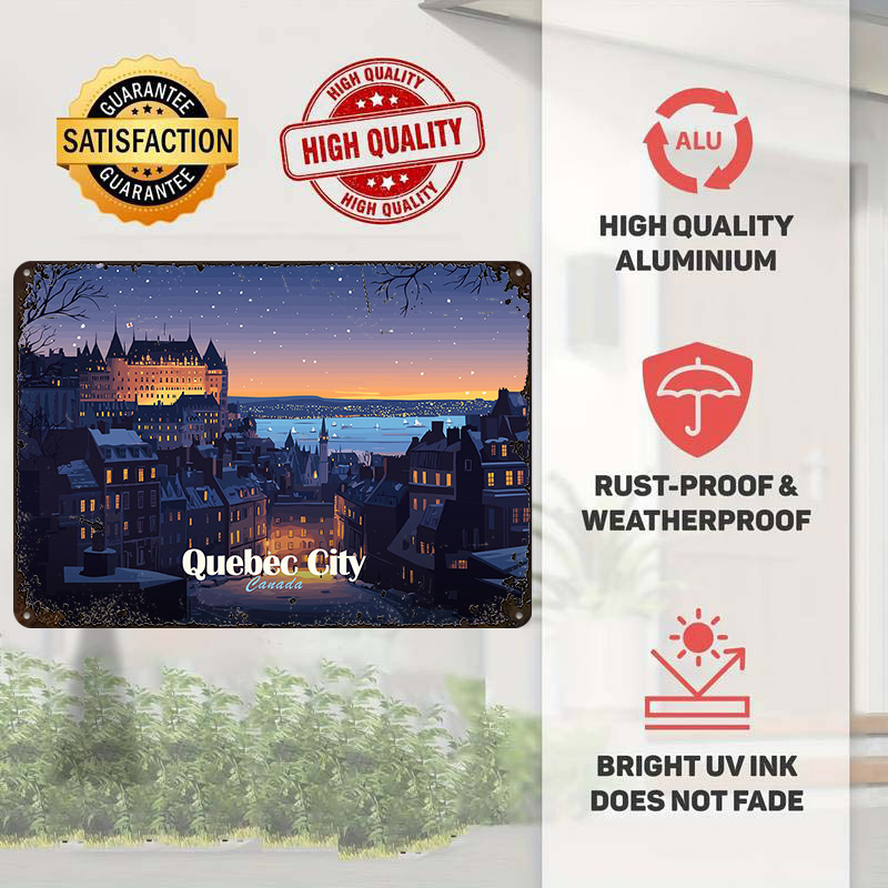 Quebec City At Night Printed P - Retro Gaming Quebec ulasan dan harga