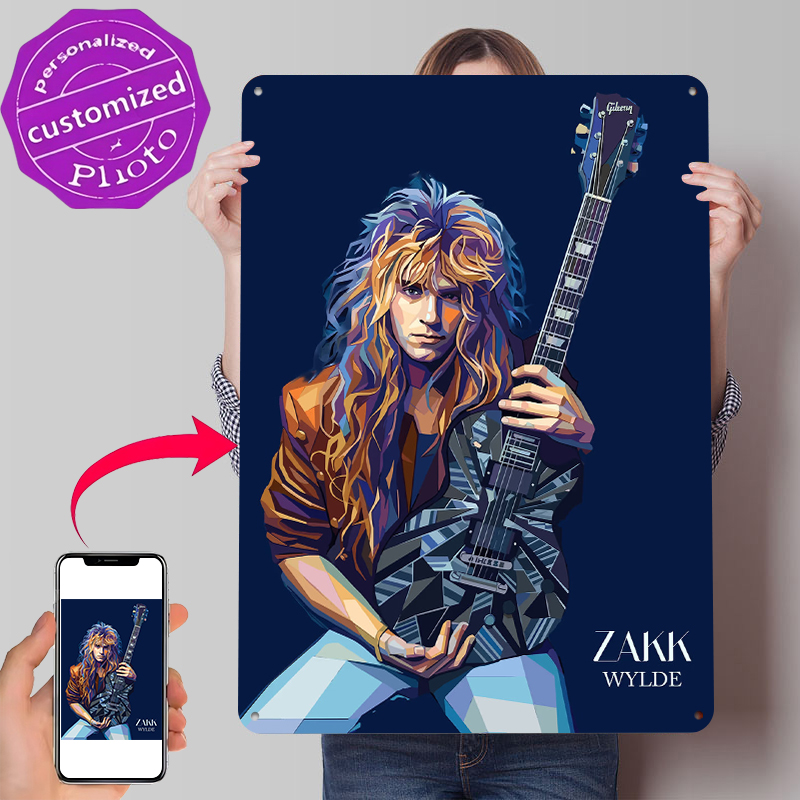 Zakk Wylde Art Portrait Metal  - Retro Gaming At ulasan dan harga