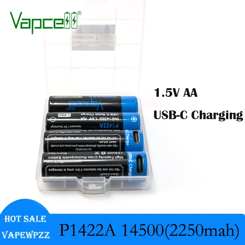 USB-C Charging Cell Vapcell  P - Rechargeable Battery Aa ulasan dan harga