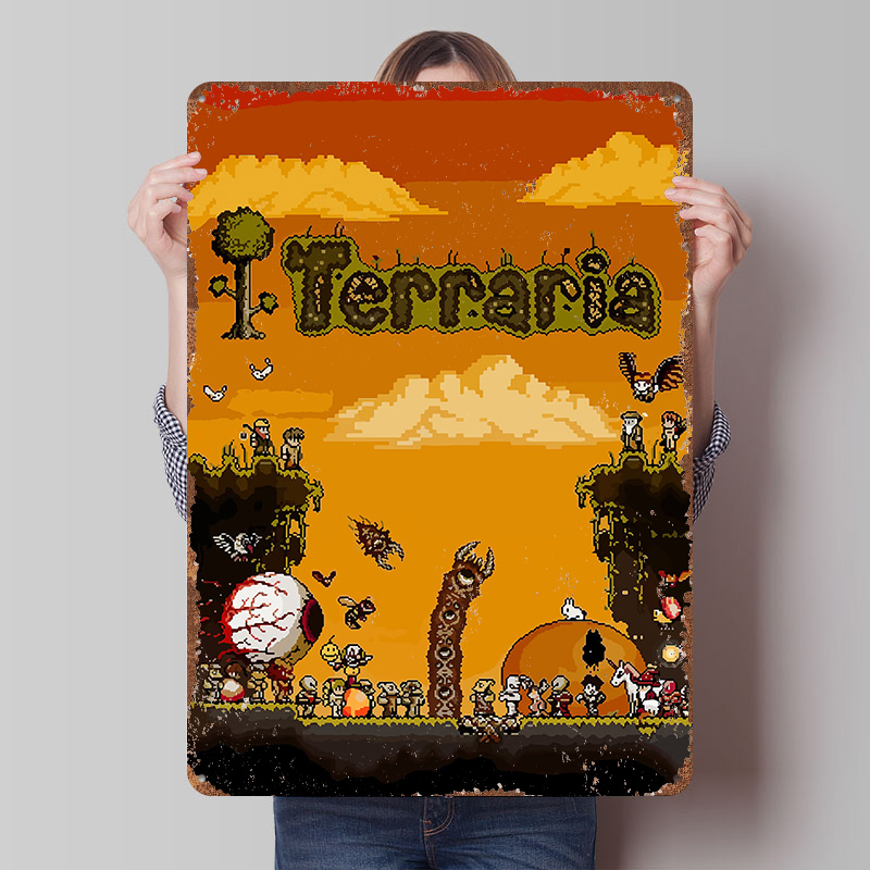 Terraria Pixel Art Game Printe - Retro Gaming At ulasan dan harga