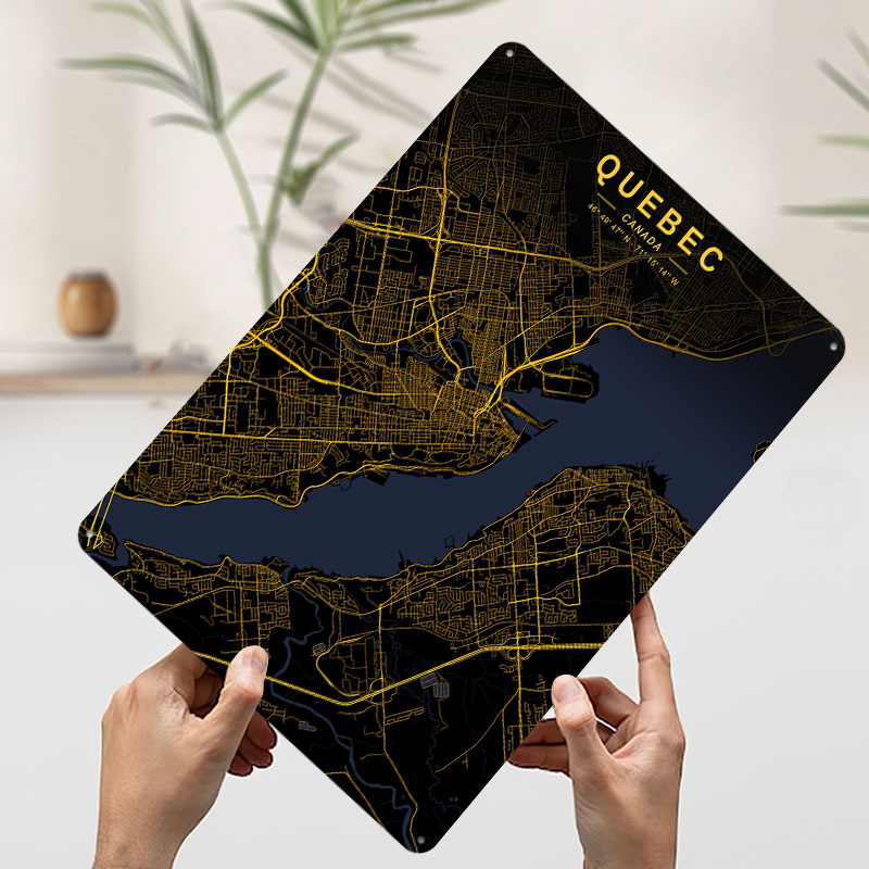 Quebec Golden Map Poster Custo - Retro Gaming Quebec ulasan dan harga