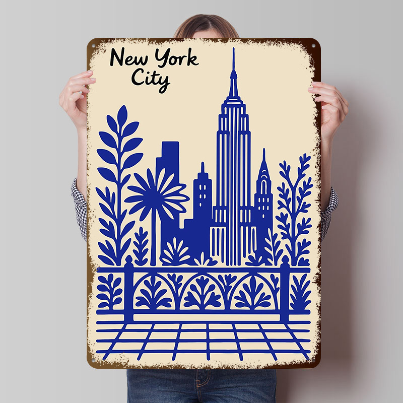New York City Blue Poster Cust - Retro Gaming At ulasan dan harga