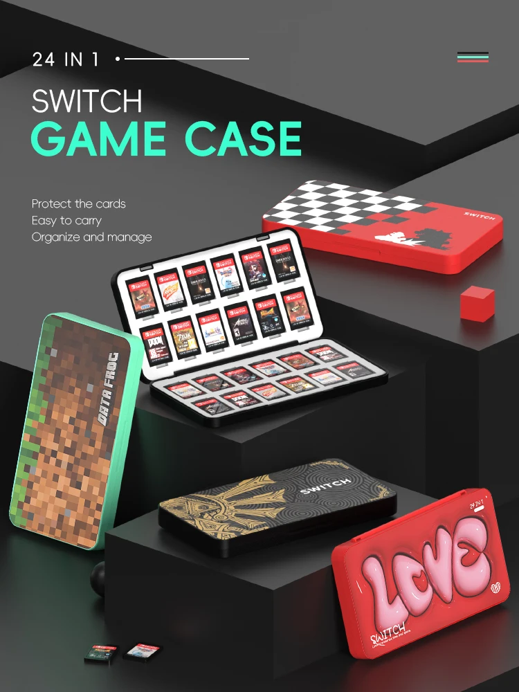 DATA FROG 24‑in‑1 Game Card Ho - Game Cartridge Case ulasan dan harga