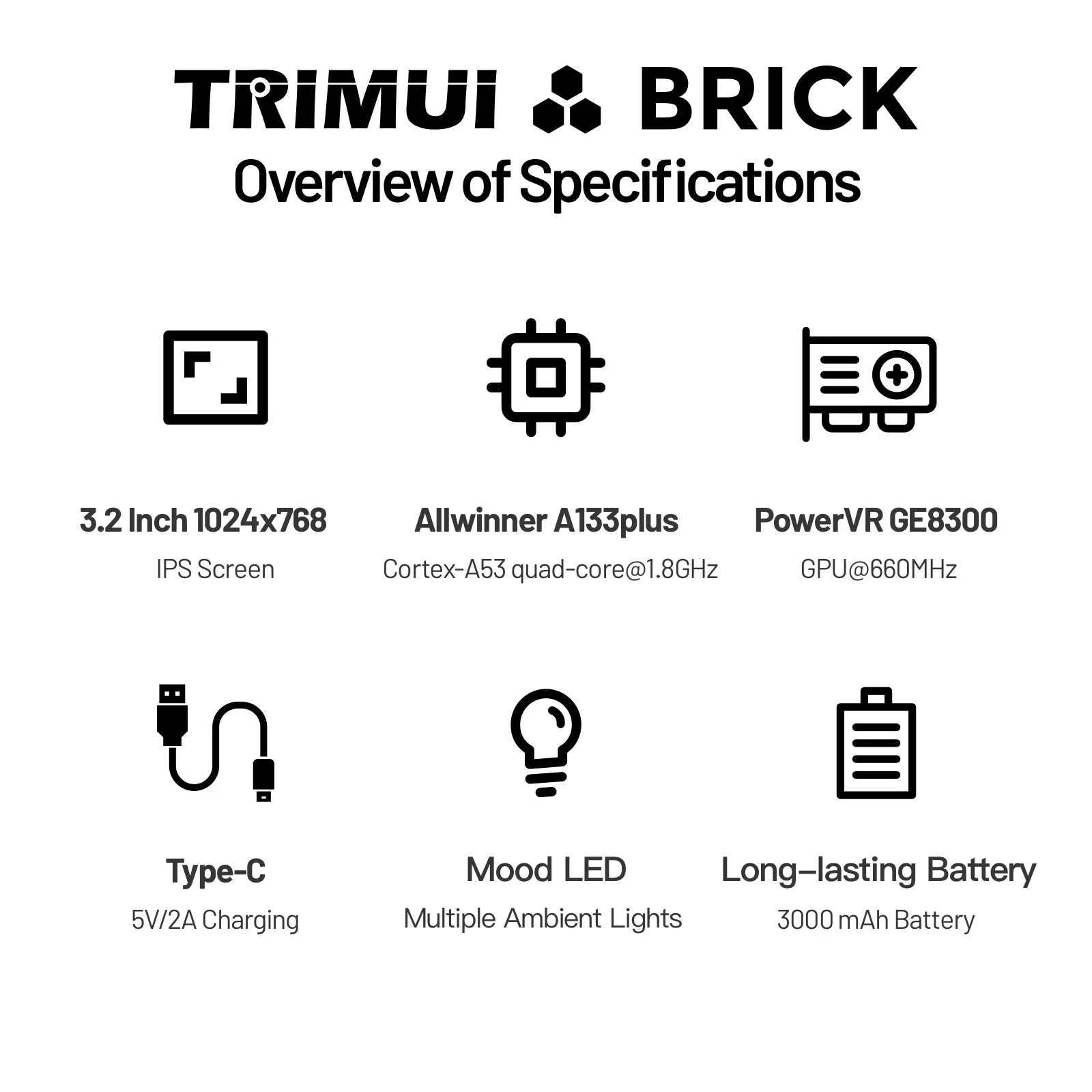 TRIMUI BRICK Handheld Game Con - Retro Gaming Images ulasan dan harga