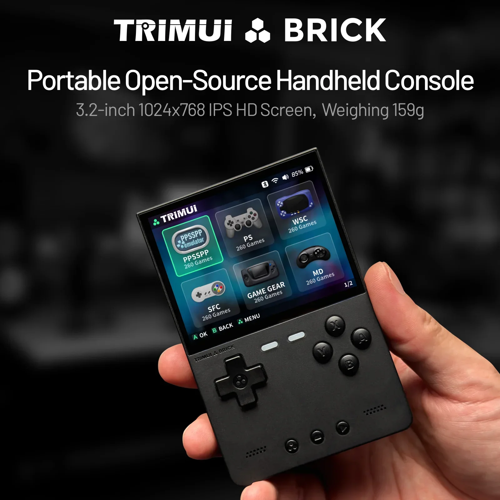 TRIMUI BRICK Handheld Game Con - Retro Gaming Images ulasan dan harga
