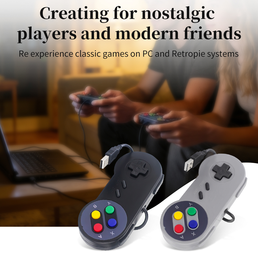 USB Retro Gamepad for PC NESPi - Retro Gaming Windows ulasan dan harga