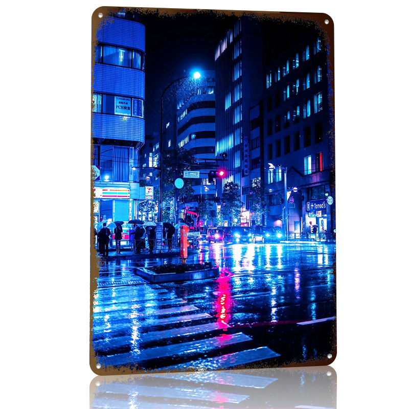 Neon Cityscape At Night Tin Po - Retro Gaming At ulasan dan harga