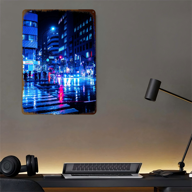 Neon Cityscape At Night Tin Po - Retro Gaming At ulasan dan harga