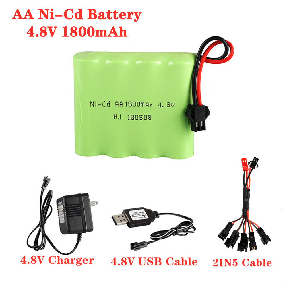 4.8V 1800mAh Ni-Cd AA Battery  - Rechargeable Battery Aa ulasan dan harga