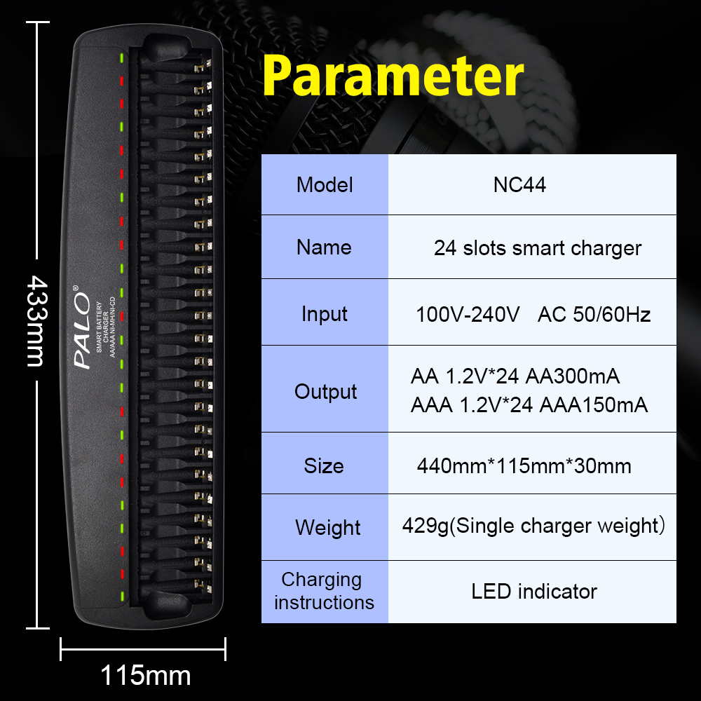 PALO 24/36/48 Slots 1.2V LCD D - Rechargeable Battery Aa ulasan dan harga